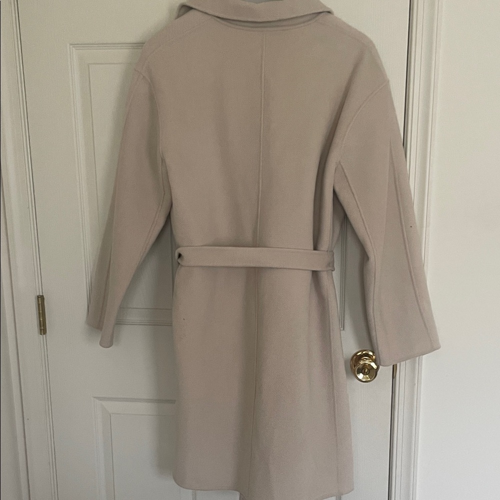 Lafayette 148 New York Beige Belted Coat - Picture 6 of 8